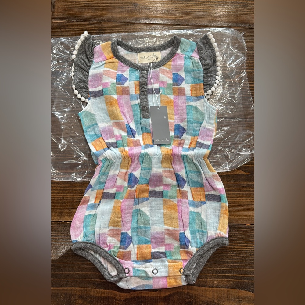 Colorful Geometric Kids Romper